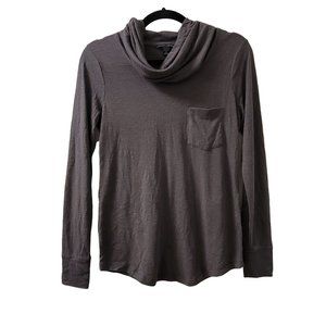 Banana Republic Gray Cowl Neck Turtle Neck Long Sleeve Petite Small PS 1048